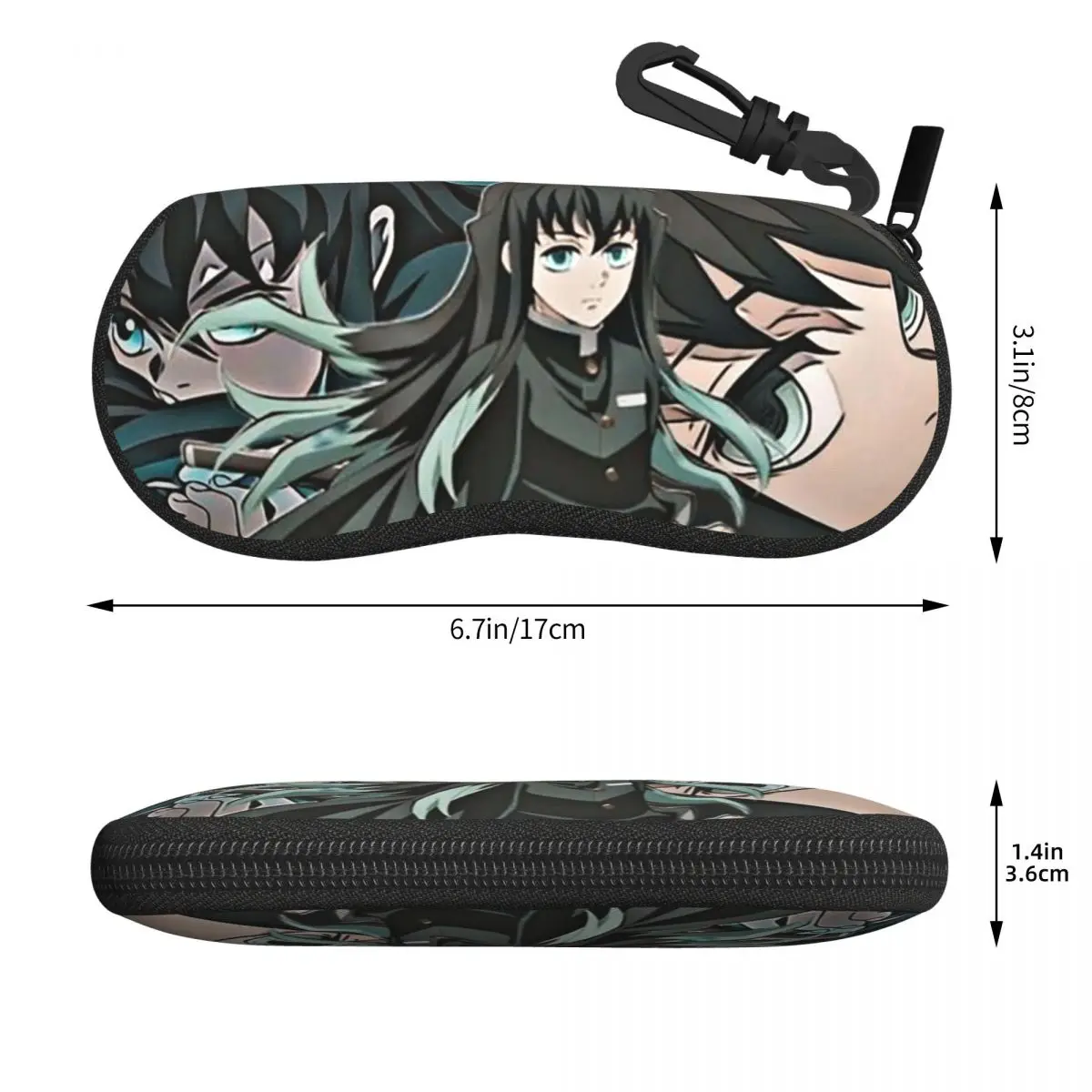 Muichiro Tokito Shell Glasses Case Protector Sunglasses Box Women Men Soft Eyeglass Bag Pouch