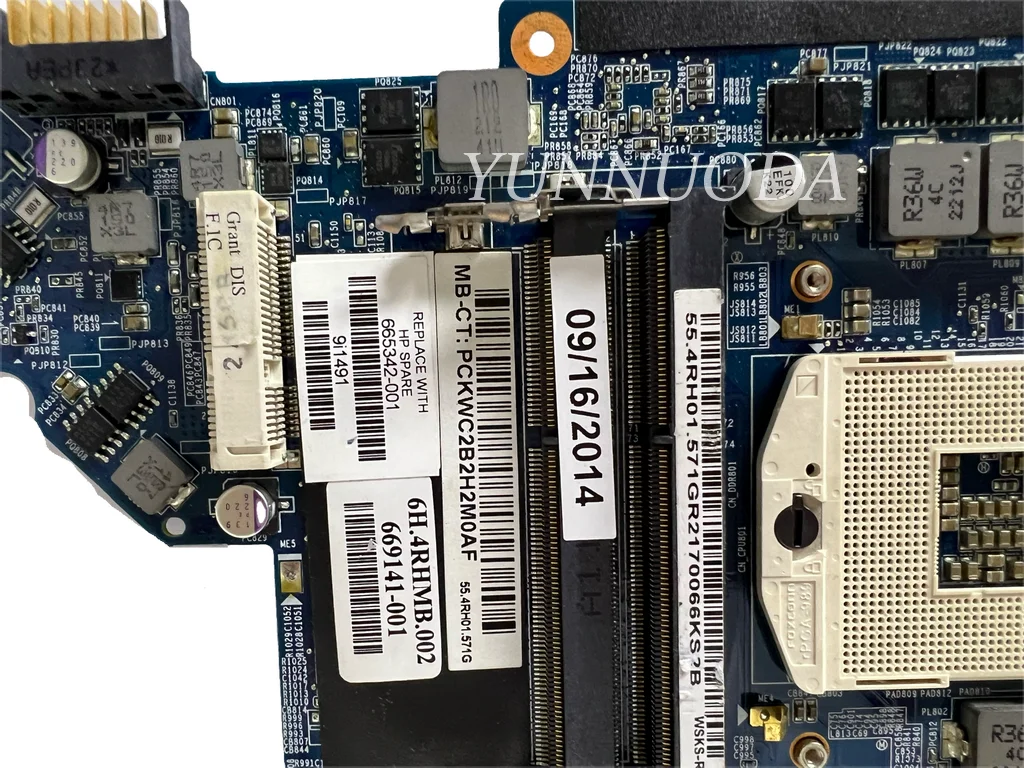 Originale per la scheda madre del computer portatile HP Pavilion DV6T DV6-6000 HM65 DDR3 testata al 100% spedizione gratuita