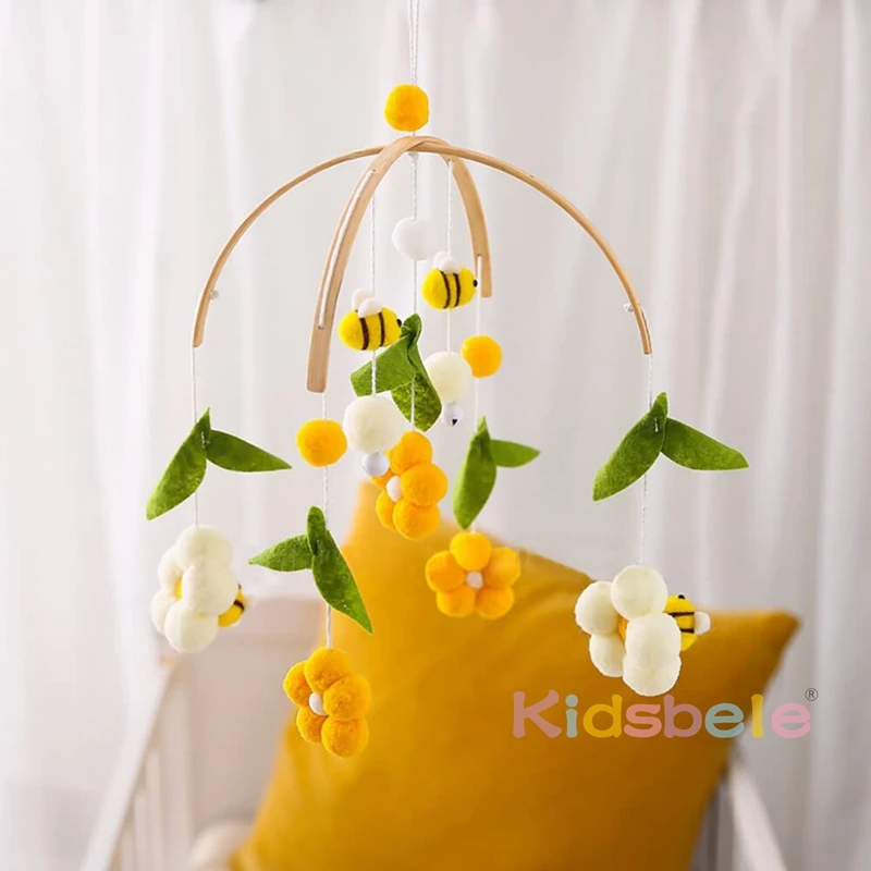 Flowers Bees Bed Bell Hanging Toys Hand Made Hanging Decoration Auditory Bedroom Wind Chime Kids Room Stuff