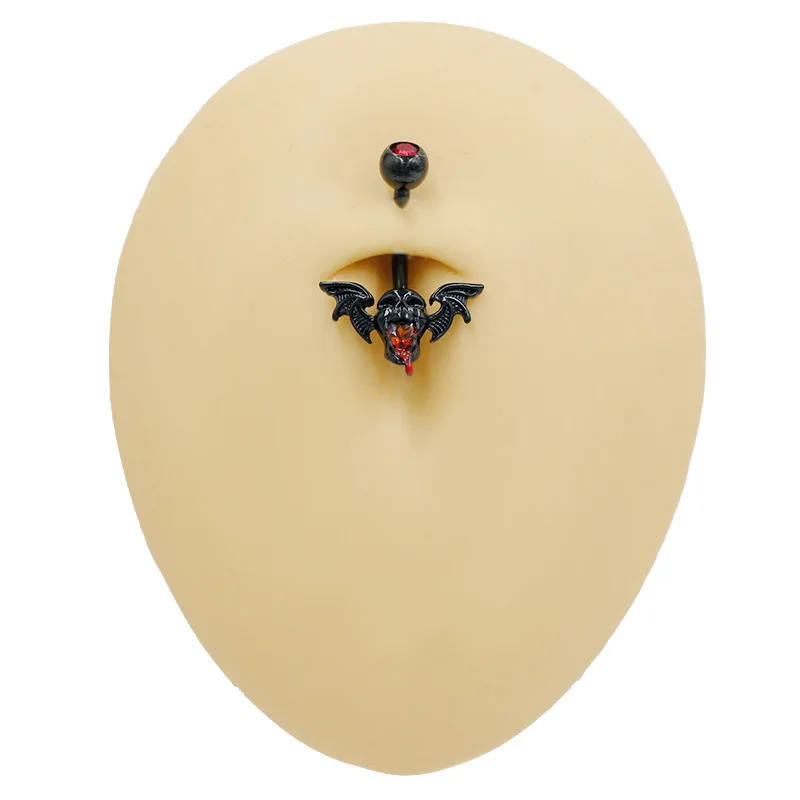 Halloween Devil Lip Studs Ghost Head Breast Rod Nipple Rings Piercing Nose Tragus Navel Rings Industrial Piercing Earrings