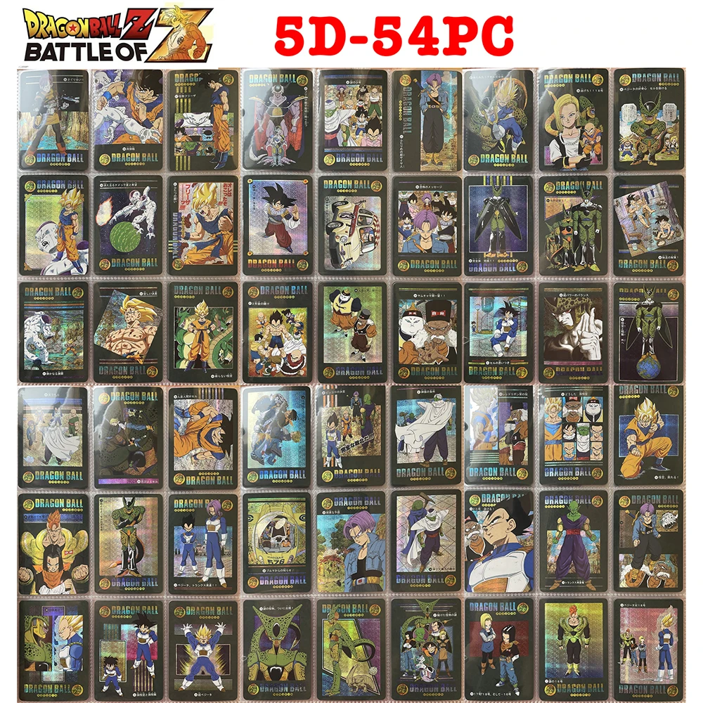 54PC/Set Anime Dragon Ball DIY ACG Torankusu Mai Bulma Title Page Story Boys Play Toys Collectible Cards Christmas Birthday Gift