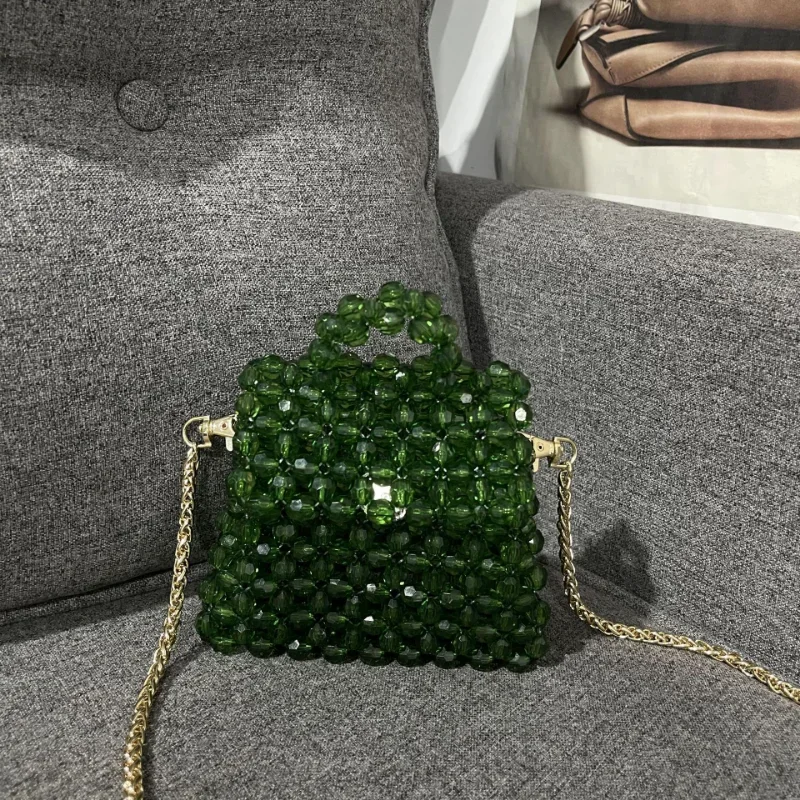 

Versatile in Summer Shoulder Crossbody Bags for Woman Handwoven Crystal Bag 2024 Women's Fashionable Minimalist Mini Handbag