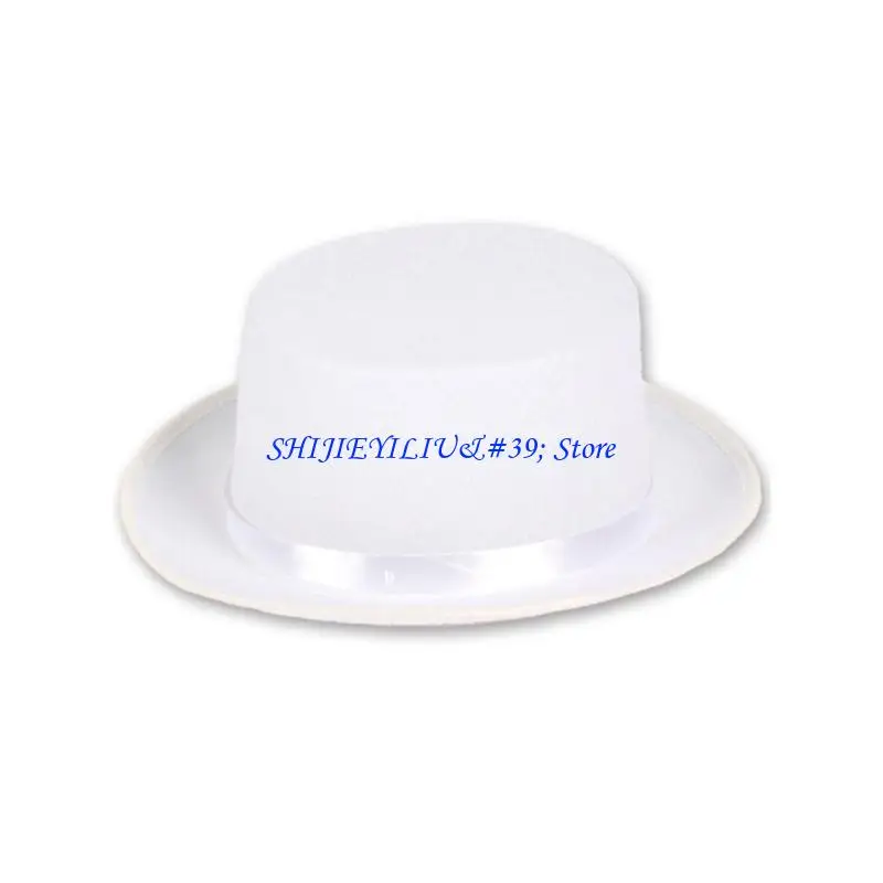 E21F Children/Adult Sleek Felt Top Hat Kid Fancy Dress Up Rave Party Hat Magician Hat