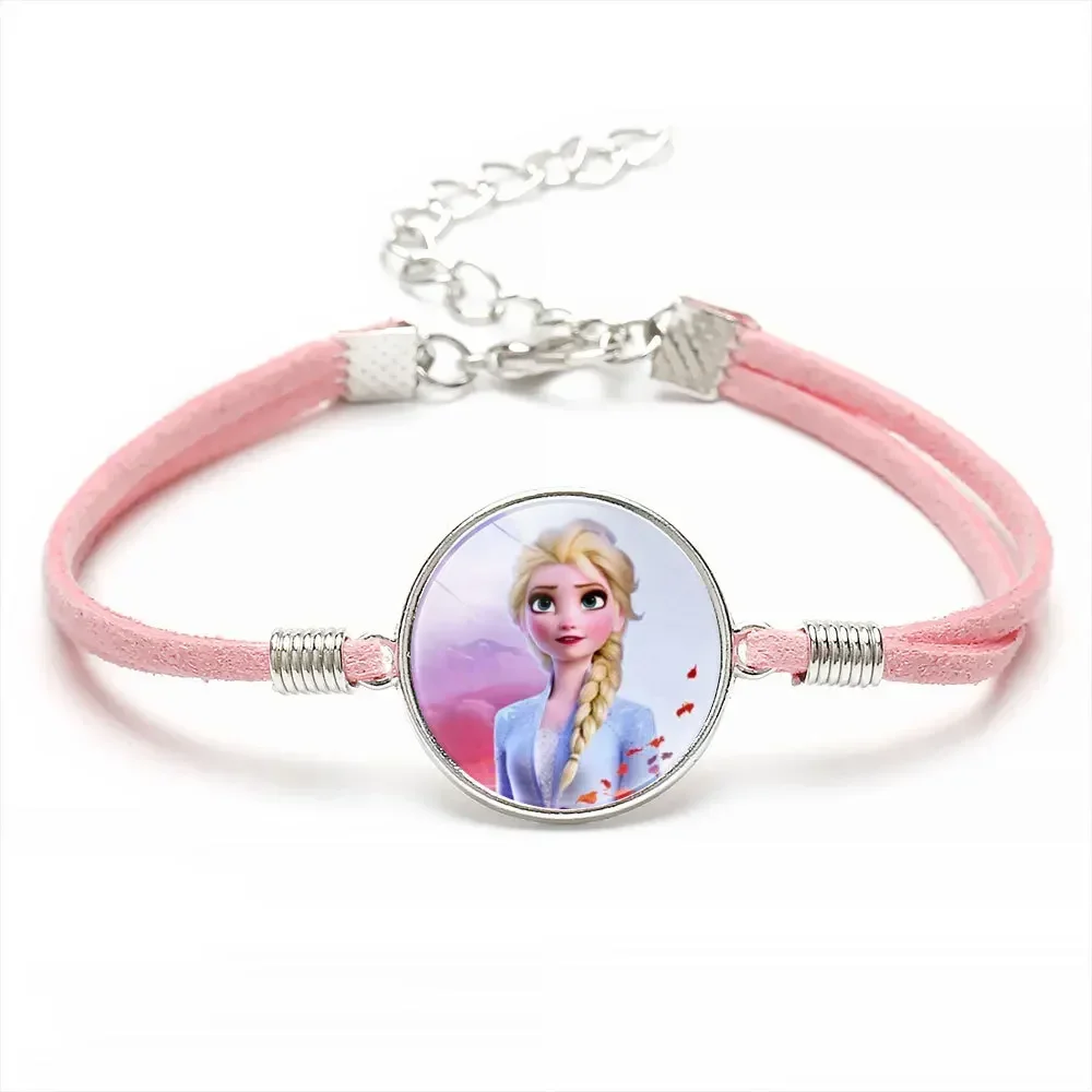 Disney Princess Armband Cartoon Elsa Anna Sneeuwwitje Assepoester Prinses Meerkleurige Armband Verjaardagscadeau voor meisjes