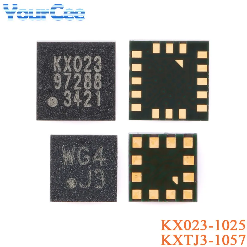 2Pcs KXTJ3-1057 LGA-12 KX023-1025 LGA-16 ±2g/4g/8g/16g Triaxial Digital Accelerometer Sensor Chip IC Chip