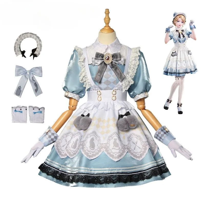 

Game Infinity Nikki Cosplay Costume Nikkis Cos Dress Fancy Lolita Maid Outfit Blue Uniform Women Clothes for Carnival Party