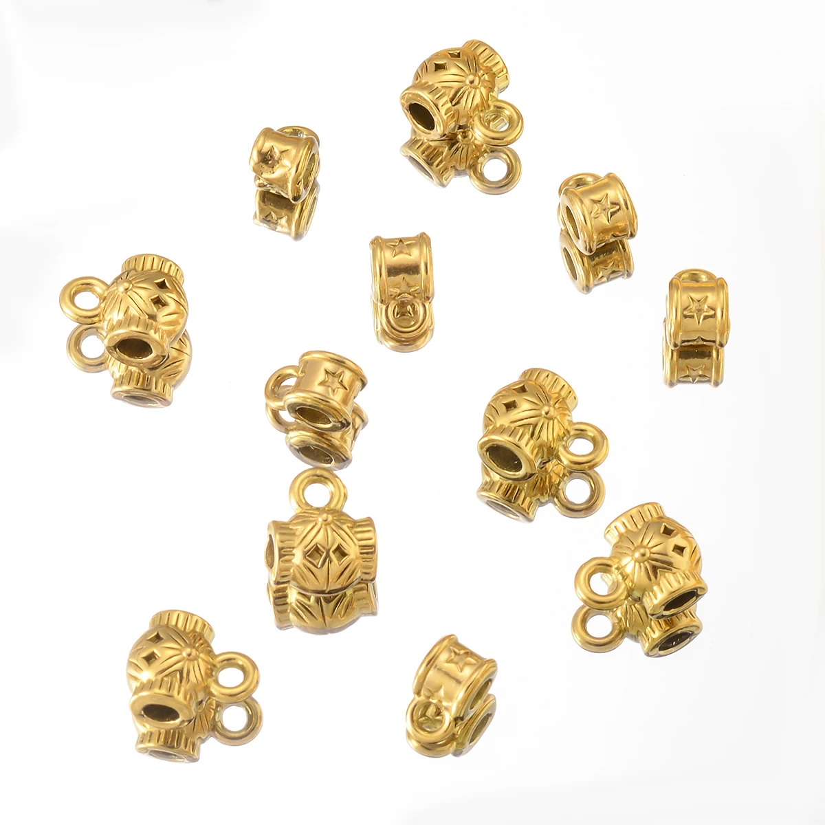 6 шт./лот, 3 мм, бусины-разделители из нержавеющей стали, бусины-разделители, вешалка-звенья, разъем для DIY-разделители, подвески, изготовление ювелирных изделий