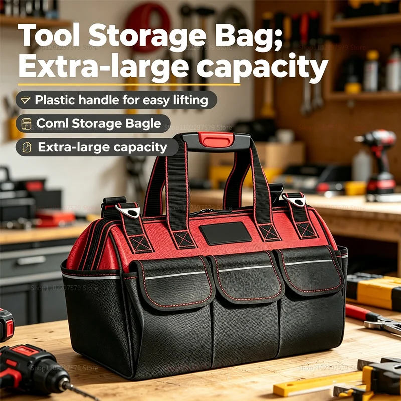 Professional Tool Bag Oxford Cloth Electrician Wrench Waterproof Working Multifunction Organizing Storage Tool Bag