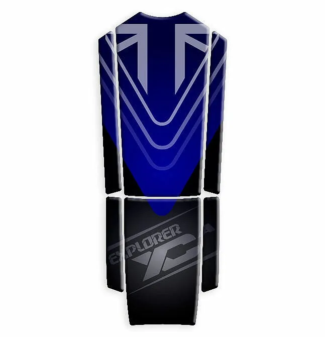 Motorcycle Anti Slip Side Traction Pads Tank Pad Decals Stickers For Triumph Tiger Explorer 1200 XCA 2016-2017 GP-464 Blue