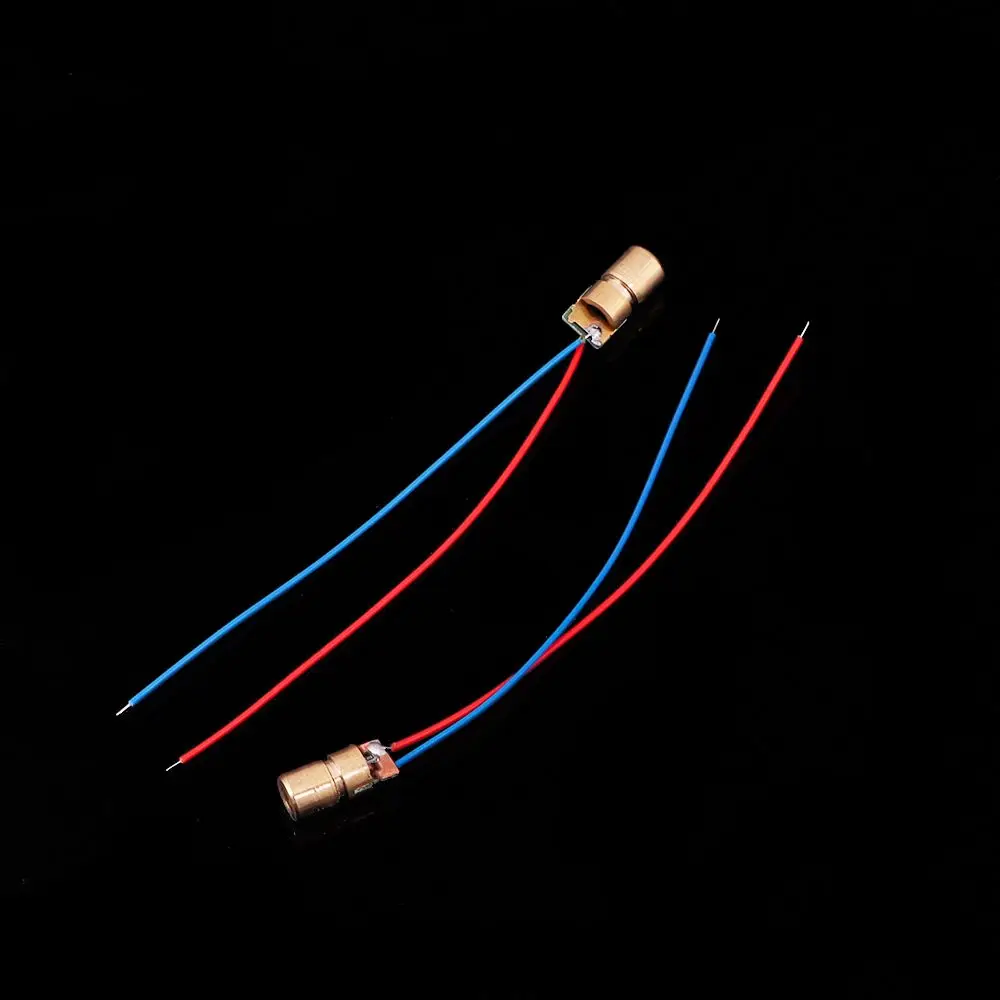 5/10Pcs Laser Diodes 4.5V 50mW 650nm 5 million Watt Red Sight Dot Diode Module Mini Copper Head Adjustable Lasers Hot Sale