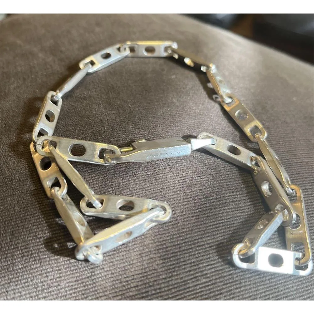 Y2k Rick Necklace For Women Jewelry for Men Stainless Ro Owens Accessories High Street Fashion 925 Silver Plated Necklaces