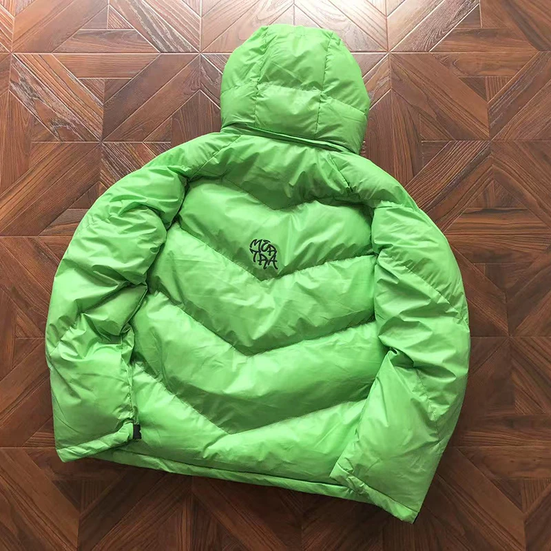 أوروبا الأمريكية الاتجاه العلامة التجارية Mertra سترة قطن تغيير درجة الحرارة الشتاء للجنسين 3D شعار تغيير معطف القطن الأخضر الصورة الحقيقية