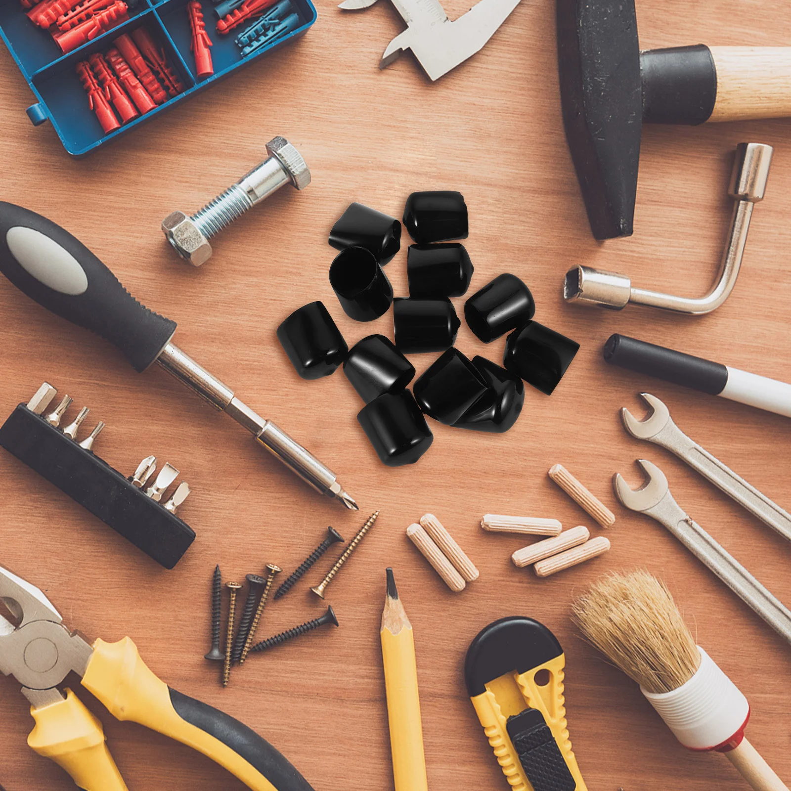 

12Pcs Plastic Pipe Plugs Protective Sleeve Screw Caps Flexible PVC Thread Protectors for Bolts Screws Screw Cap