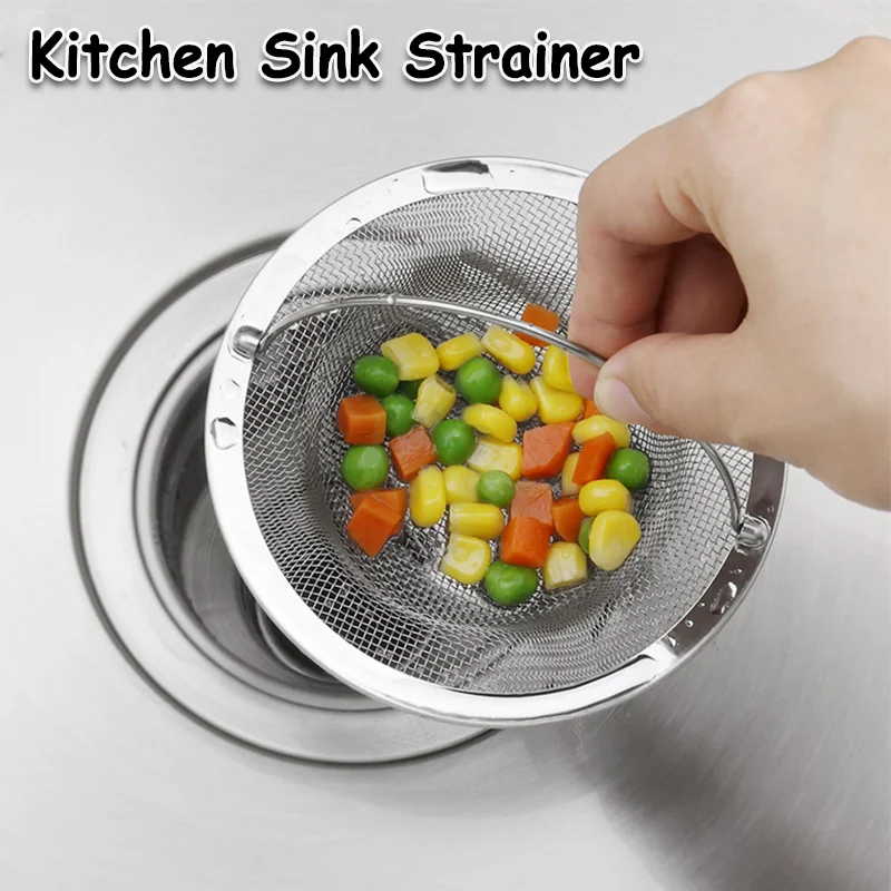 

Stainless Steel Kitchen Sink Filter Floor Drain Mesh Bathroom Filters Drain Basket With Handle Bathtub Hair Catcher Stopper