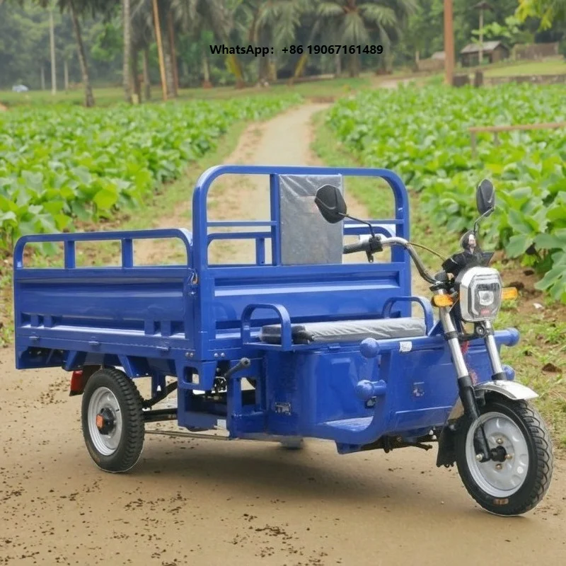 1.8m Three-Wheel Electric Tricycle 60v Voltage 1000w Power Open Body Type Disc Brake 400kg Payload Capacity Tricycle xyl