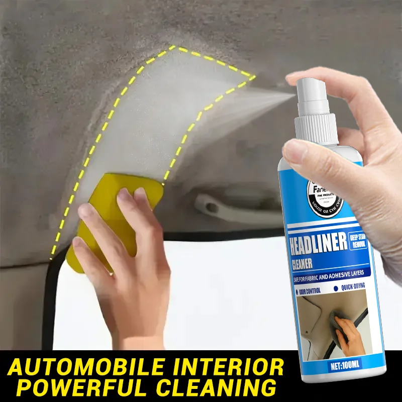 Farienne 100ml Car Headliner Cleaner Spray No Rinse Interior Fabric Upholstery Stain Remover For Roof Seats