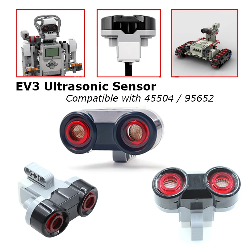 أجزاء إلكترونيات جديدة 95652 EV3 مستشعر بالموجات فوق الصوتية 45504 مناسبة لـ 45544 EV3 الأساسية مجموعة اللبنات عدة لتقوم بها بنفسك ألعاب تعليمية الهدايا