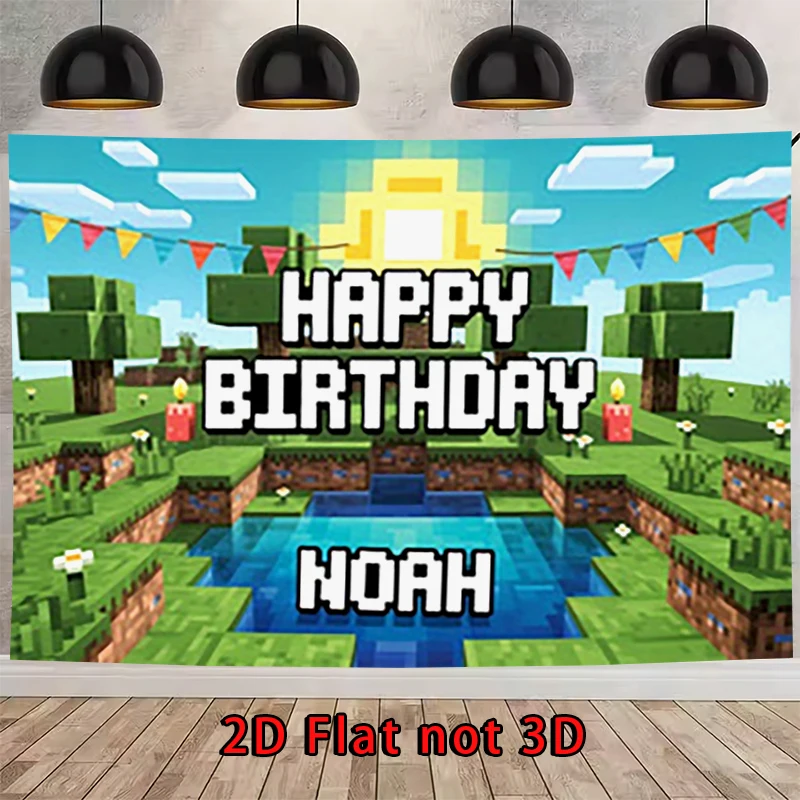 لافتة مسطحة ثنائية الأبعاد، قطعة واحدة من تخصيص الاسم الشخصي - نص قابل للتحرير، لمختلف المناسبات الحفلات، لافتة بوليستر مقاس 90.5 × 70.8 بوصة #4