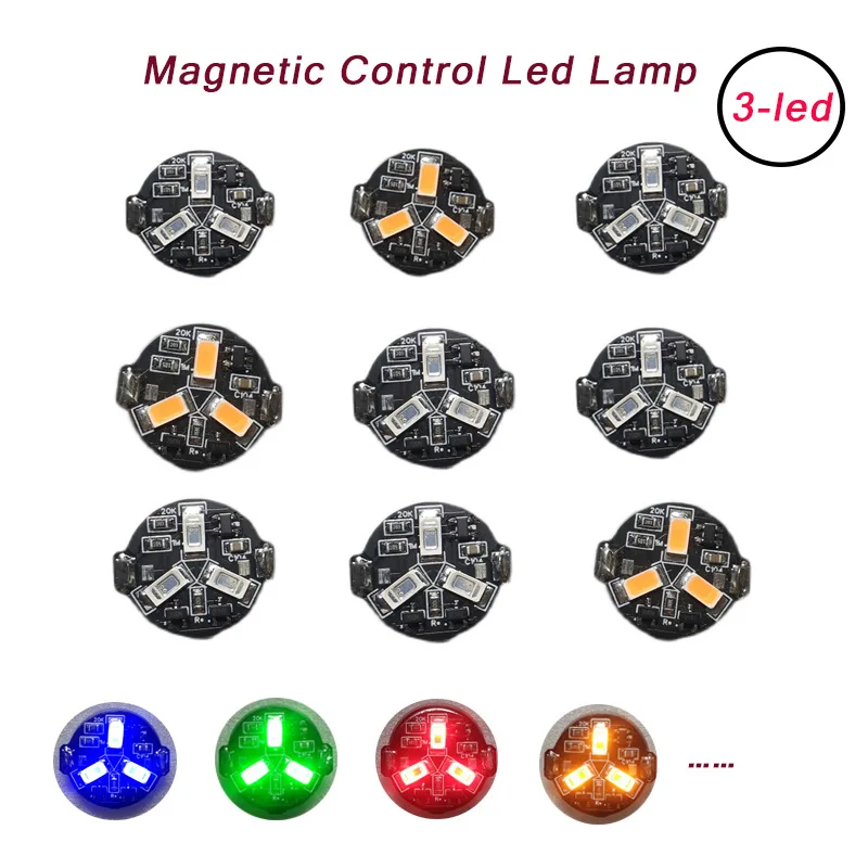 3-led Magnetic Control LED Lamp Model Anime DIY Landscape Modification LED Flashing Light High Intensity Colorful Light Diorama