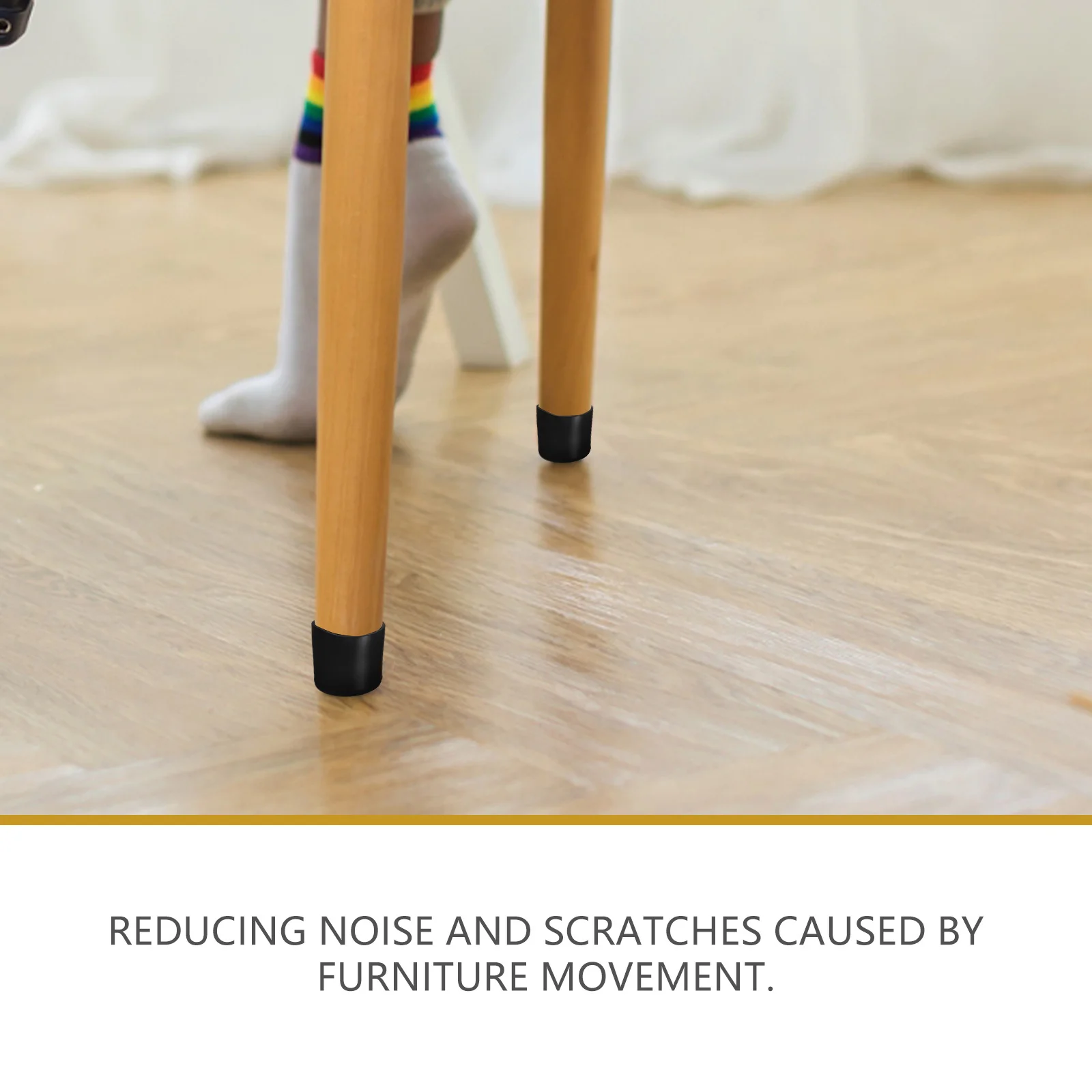 

20Pcs 25Mm Round Furniture Leg Protectors Shock-Absorbing Chair Table Covers Chair Leg Floor Protectors Ladder Protective Covers