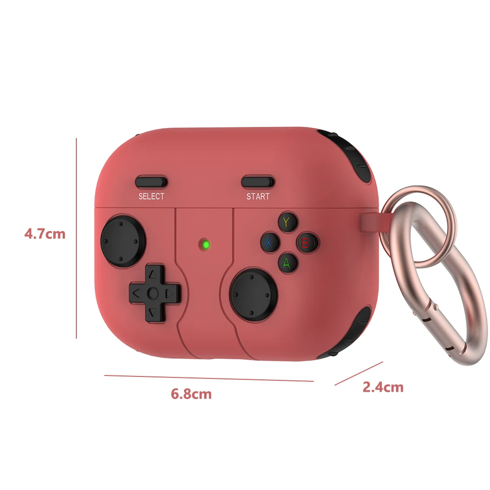 Защитный чехол в форме контроллера с крючком, силиконовый защитный чехол, сменные аксессуары для Apple Airpods Pro 2, аксессуары для защиты от падения