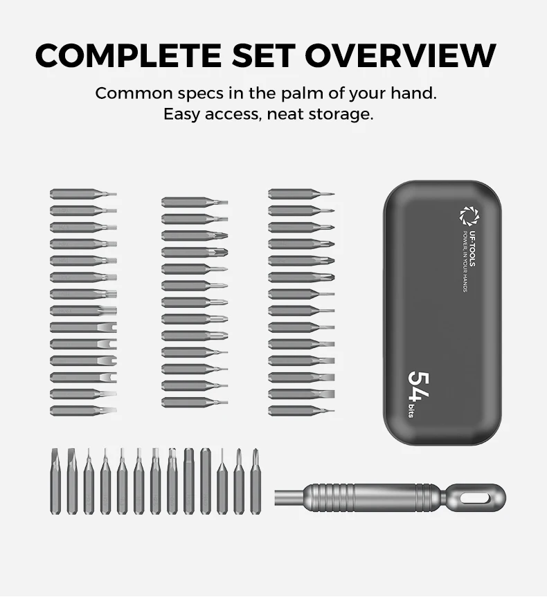55-teiliges Mini-Präzisions-Schraubendreher-Set Magnetisches Reparatur-Werkzeugset Torx Hex Phillips Bits für Handy Uhr Laptop Elektronik DIY Geschenk – Detail 9