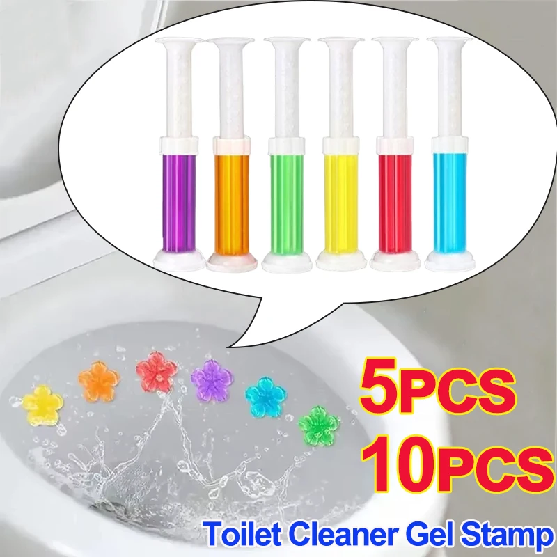 Aromatic Toilet Cleaner Gel Stamp Stick Flower Fragrance Toilet Fresheners Gel Deodorant Odor Eliminator Toilet Cleaning Product