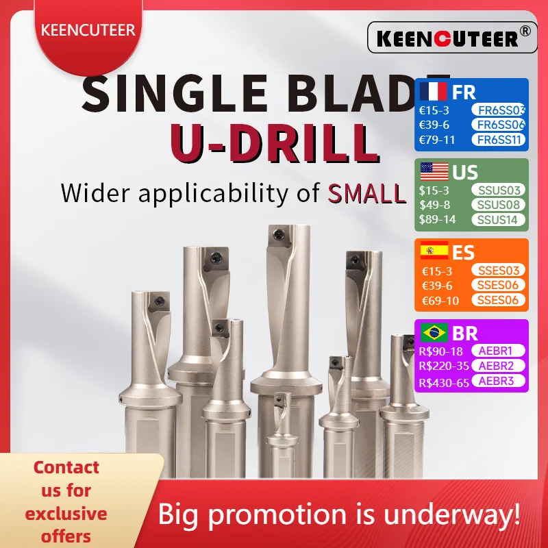 

TCAP U Drill 2.25D 3.25D XCMT Inserts Multi-Functional Violence Drill Drilling Boring One Quick Drill CNC Lathe Water Jet Drill