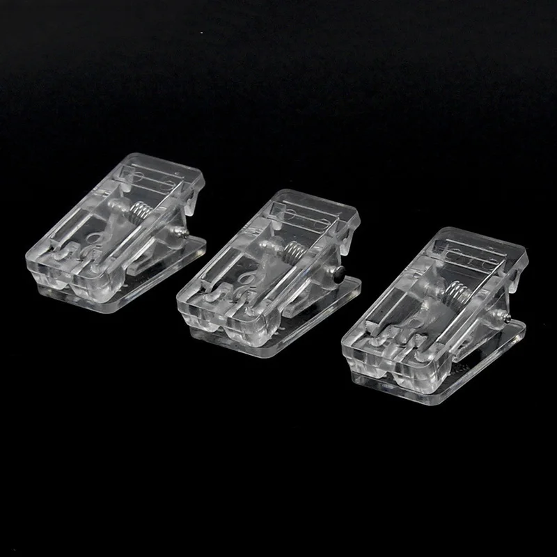 2000Pcs/Lot Chest Card ClipTransparent Plastic Clip Sealing Clamp Bill Hand Account Clip Storage Clamp