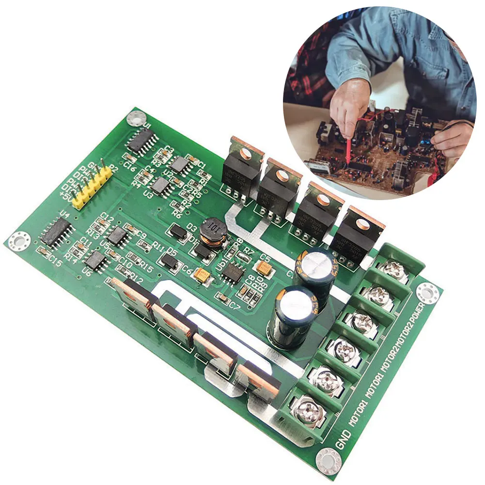 10A Dual Motor Driver Board Module Peak 30A Motor Driver H-Bridge Module 3V-36V IRF3205 with Brake Function