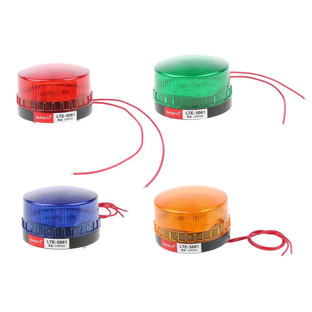 Industrial Warning Light Durable LED Beacon Red Strobe Flashing Lamp for Worksite and Safety Applications