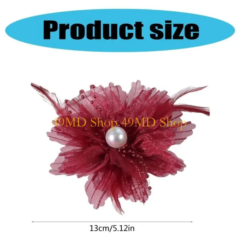 49MD 3D Organza Flower Appliques Handmade Traditional Costume Flower Sewing Materials