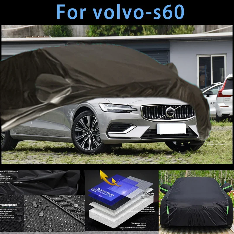 

For volvo-s60 Outdoor Protection Full Car Covers Snow Cover Sunshade Waterproof Dustproof Exterior Car accessories