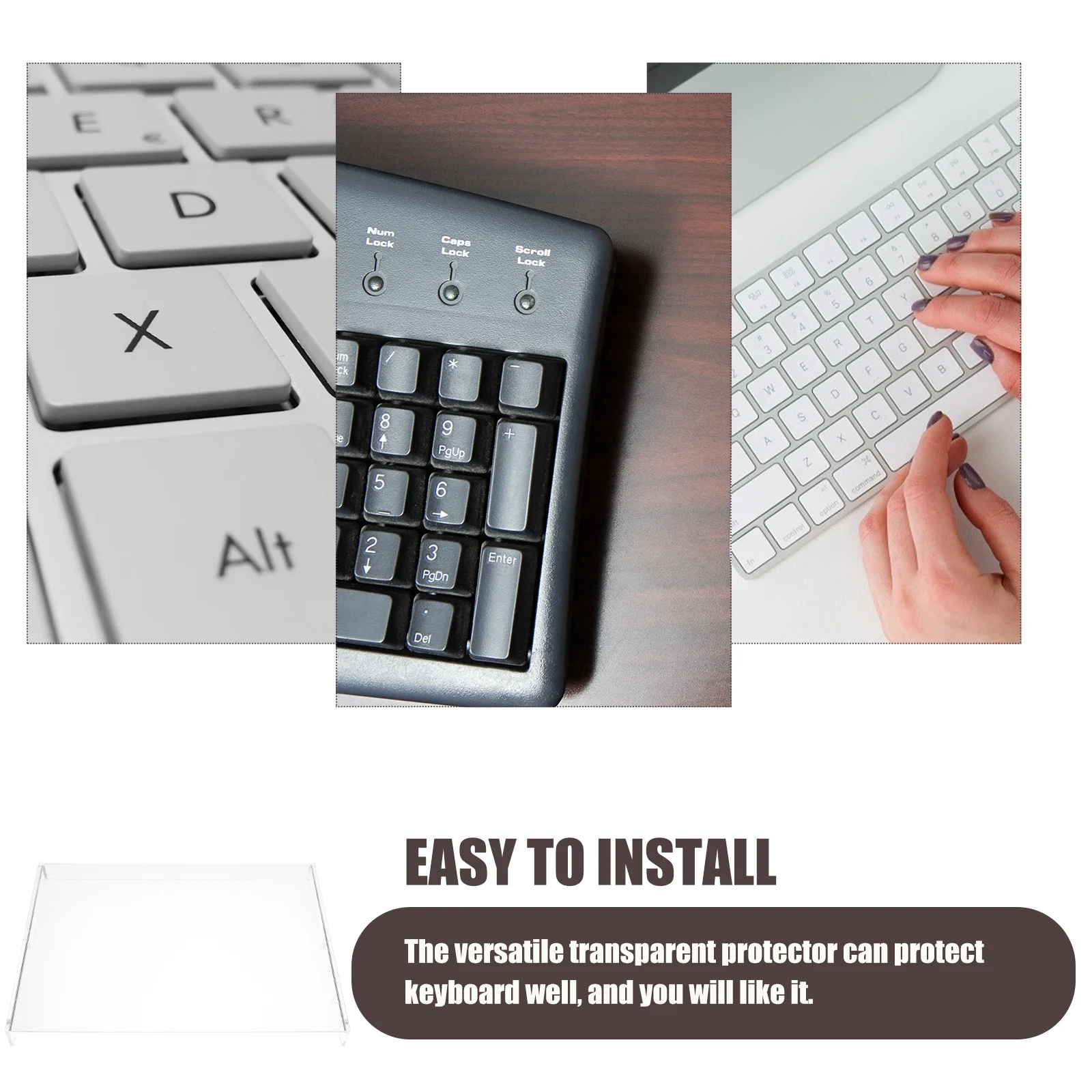 Keyboard Dust Cover Coat Hanger Stand Household Case Covers Mouse Water-proof Accessory Acrylic Clear Protector