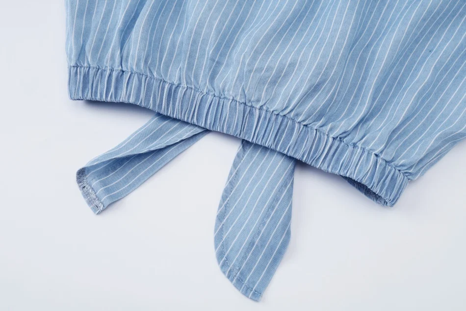 AS SS26 Lyocell light Denim pinstripe wrap shirt + dress matching set fashionable vitality women's outfit 24 S5ed863327e5b4b5ab99ea960414eefbb3
