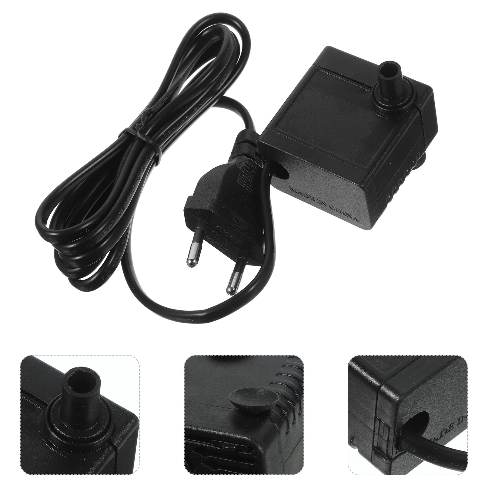 

Submersible 220V 5W 320L H Black Water Pump for Aquarium Fish Tank Pond Durable Hard Plastic Eu Plug Adjustable