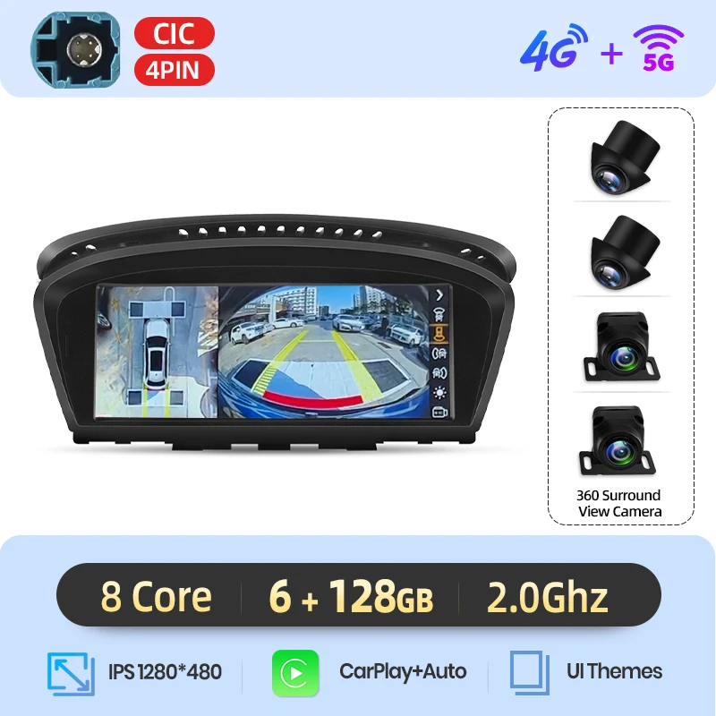 Junsun Draadloze Carplay Auto Radio Multimedia Voor BMW 5 Serie E60 E61 E63 E64 E90 E91 E92 E93 CCC CIC 4G GPS Navigatie