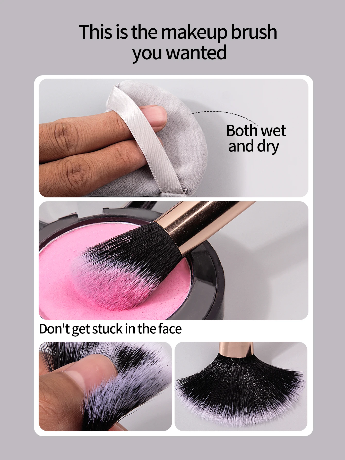 10 pincel de maquiagem branco, pincel de base sintético de qualidade, pincel de sombra, conjunto de esponja de maquiagem para mulheres, ferramentas