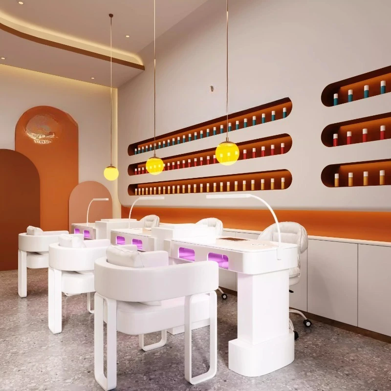 Conjunto de mesa e cadeira para nail art conjunto completo de combinação sofisticada