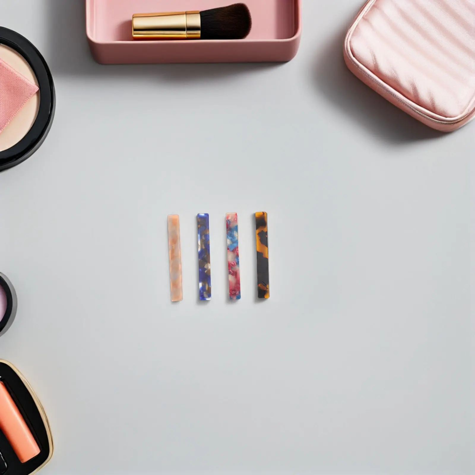 

Набор из 9 ацетатных заколок-уточек и плоских заколок-крабов в минималистичном стиле для работы, повседневной носки и особых случаев. Аксессуары для волос.