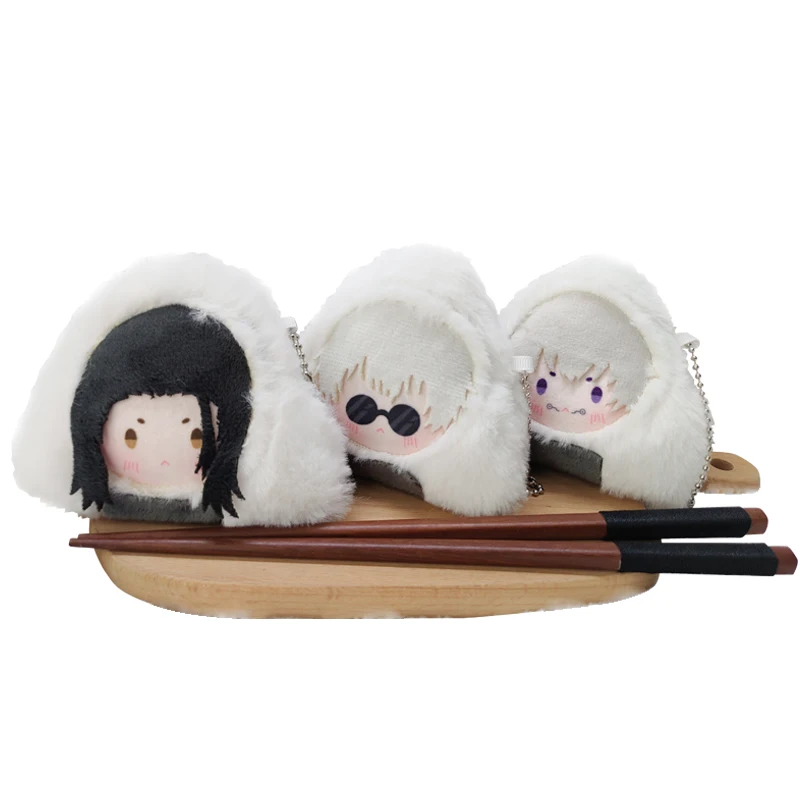 Jujutsu Kaisen Cotton Rice Ball Rings Cute 10cm Gojou Satoru Okkotsu Yuuta Inumaki Toge Onigiri Plush Pendant Toys for Fans Gift