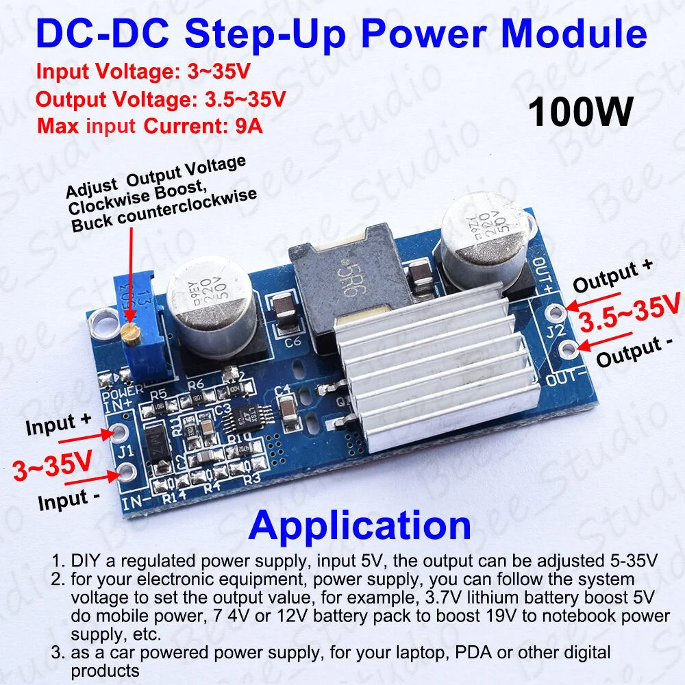 100W 9A DC-DC Boost…