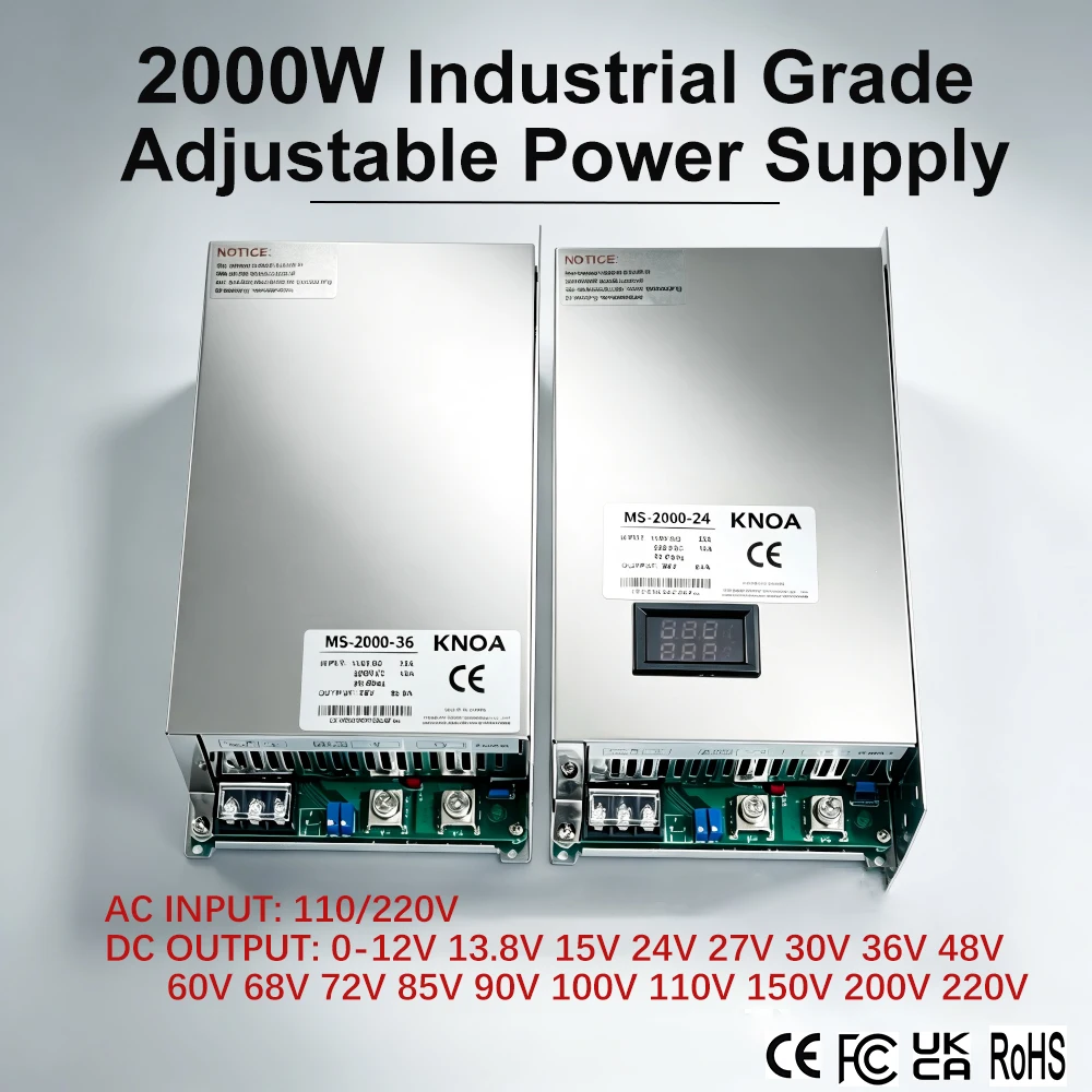 2000W Power Supply Adjustable 12v 13.8V 15V 24V 30V 48V 60V 