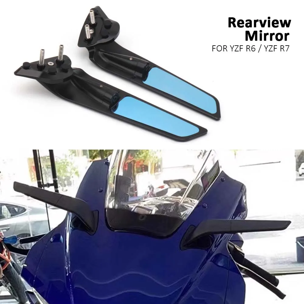 

New For Yamaha YZF R7 2021 2022 2023 Yzf R6 2017 2018 2019 2020 Motorcycle Mirror Wind Wing Adjustable Rotating Rearview Mirror