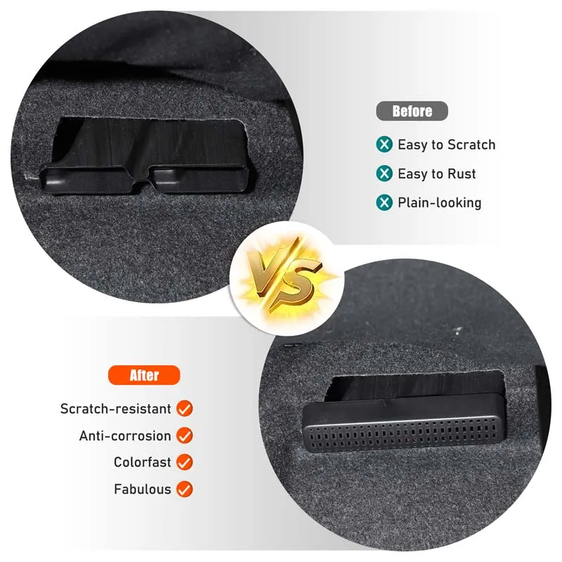 

2Pcs ABS black For Toyota RAV4 Rongfang 2026+ car seat air outlet mask decorative sticker car interior protection accessories
