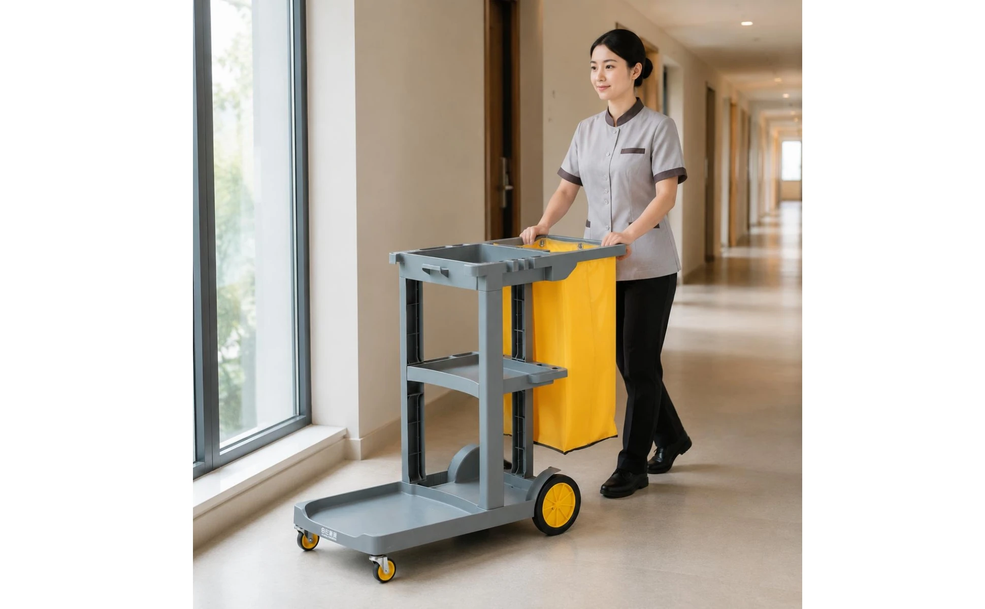 Rolling Cleaning Trolley Multifunction Cleaning Trolley Household Organizer uncoveredFrame Textile Storage Bag