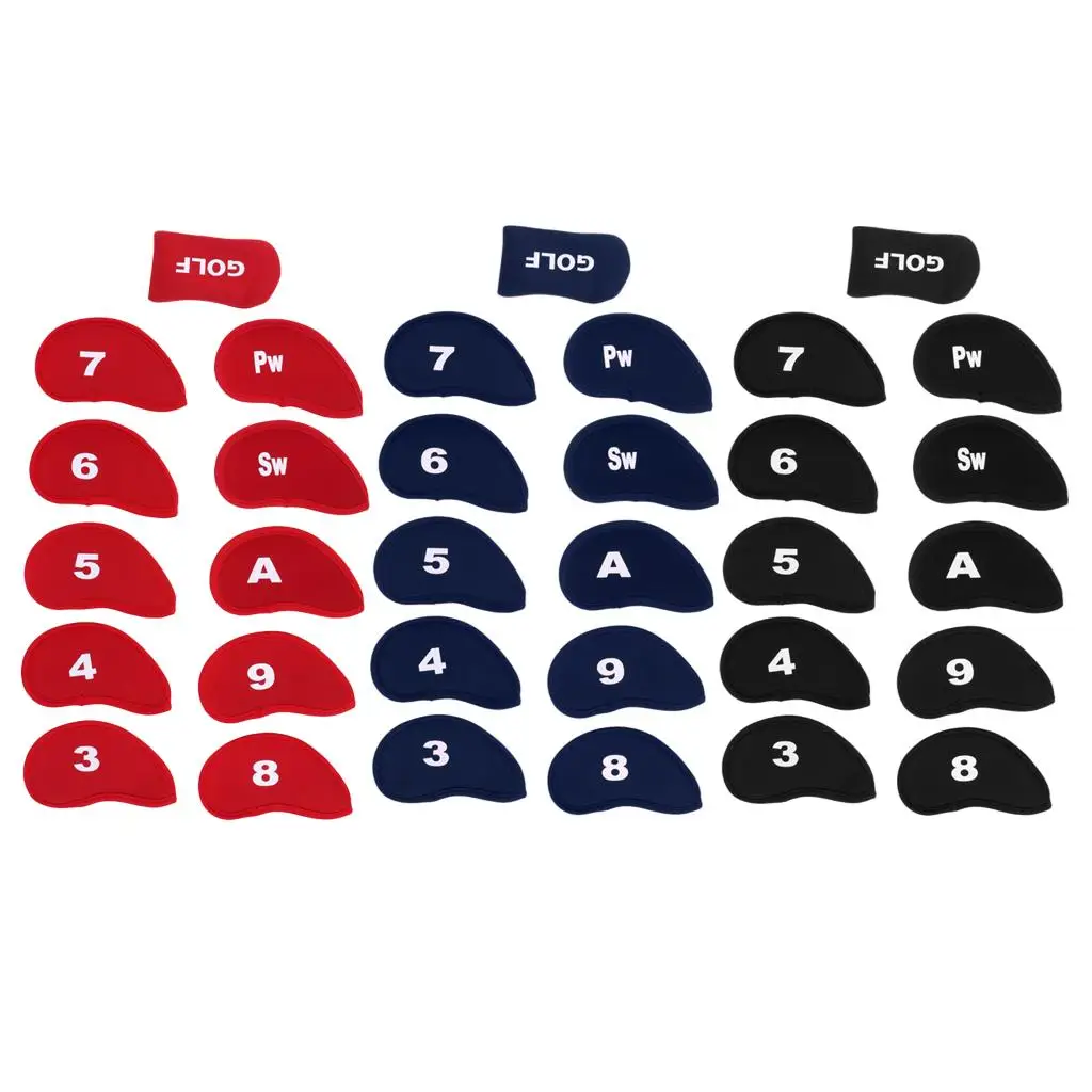 Neoprene Golf Iron Head Covers Easy Number Tag Protective Sleeve Cover for Golf Clubs Outdoor Sports