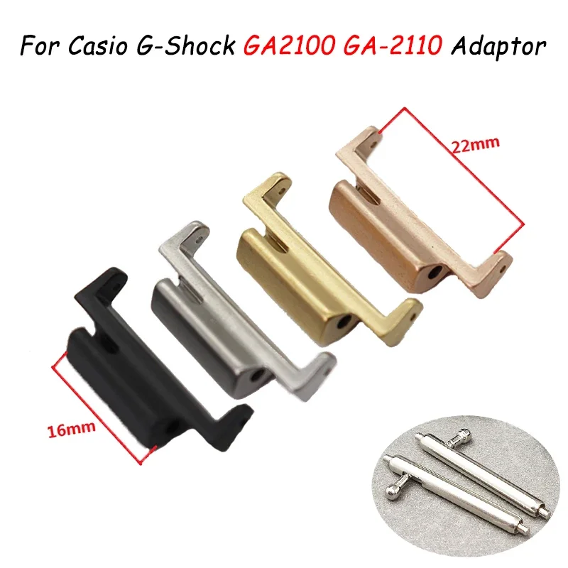 22mm Stainless Steel Adapter for Casioak GA2100 GA2110 Connect Case Bezel watch Band Accessories