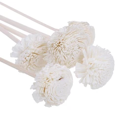5pcs 22cm Daisy Flower Rattan Reeds Fragrance Diffuser Non-fire Replacement Refill Sticks Home Decoration