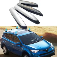 4 Uds. Cubierta de riel de portaequipajes para Toyota RAV4 2013-2018, rieles de portaequipajes, tapa de extremo, protección, cubierta Exterior, carcasa en tono plateado